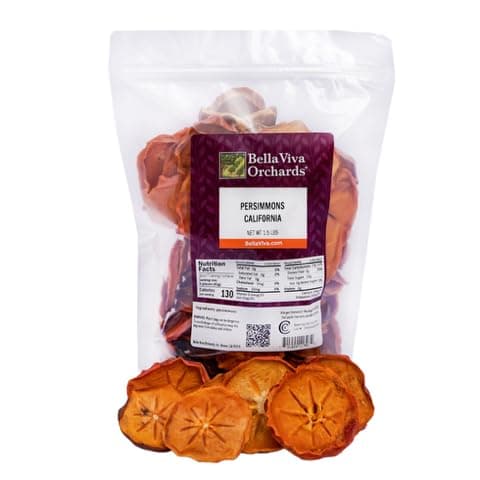Natural Dried Persimmons from Bella Viva Orchards, 1.5 Lb. Bag
