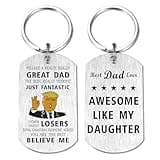 Mataly Best Dad Birthday Gifts Keychain - Valentines Day Gifts for Dad from Daughter - Awesome Like My Daughter, Fathers Day, Christmas