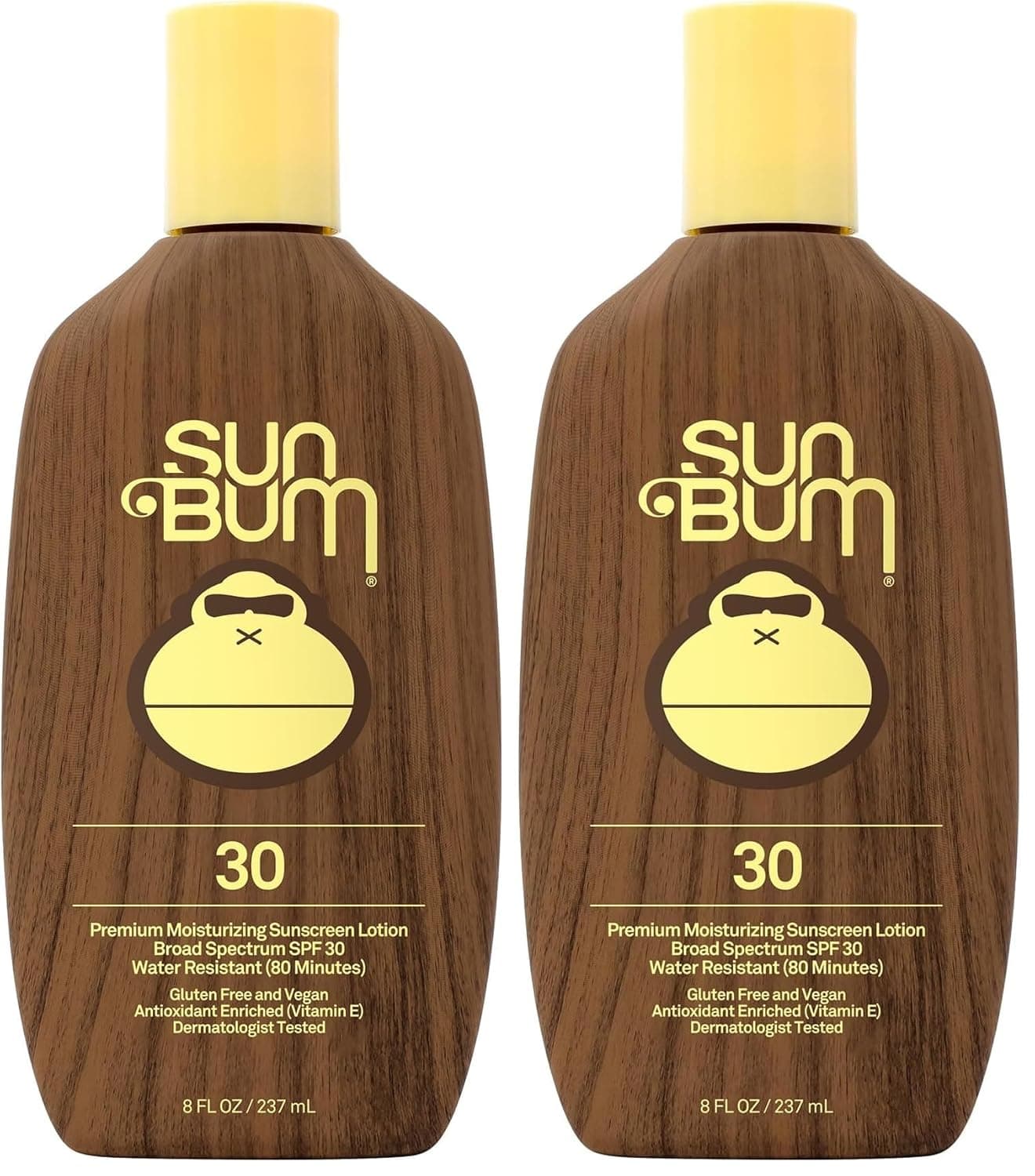 Sun Bum Sunscreen Lotion, SPF 30 | Original Scent | Vitamin E | Hawaii Compliant | 8 oz Pack of 2